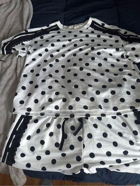 BiBi White & Black Polka Dot Women’s Short Pajama Set